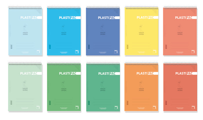 Bloc Espiral Folio 80H 90 g Cuadro 4 mm Zurdos Plastipac Marca PACSA