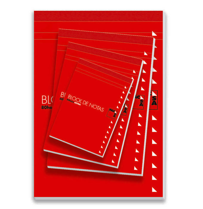 Bloc Espiral Estándar Liso 80H 90g | Pacsa | Cartón | Formato Estándar | Pack 10 Unidades