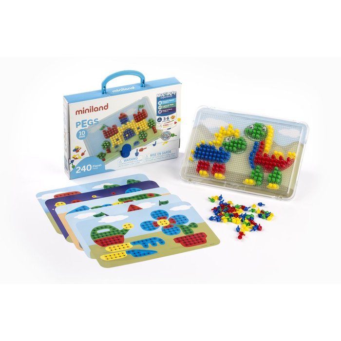Juego Pegs 10 mm 240 piezas Primary Miniland