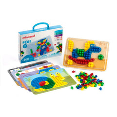 JUEGO PEGS 15 MM 160 PIEZAS PRIMARY | MINILAND | 1 UNIDAD | 8413082318055