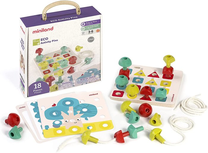Eco Actividades con Pins Miniland Pack 24 piezas