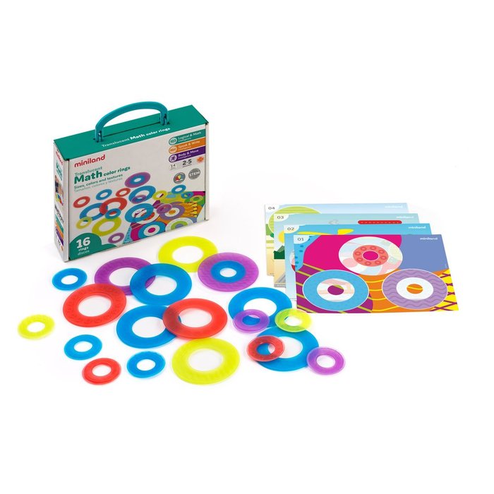 Juego Aprendizaje Básico con Aros Traslúcidos Miniland Imagen principal del producto