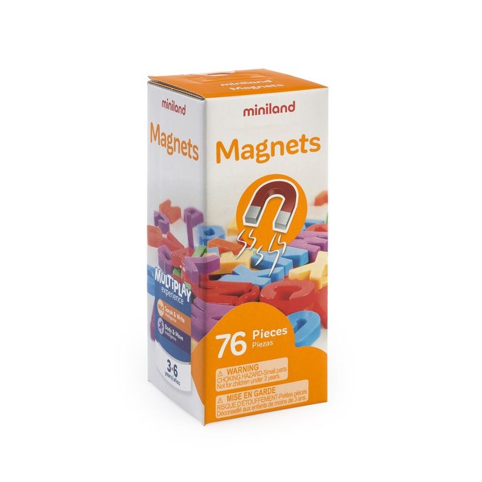 JUEGO LETRAS MAYUSCULAS MAGNET 76 PCS | MINILAND | 1 UNIDAD | 8413082453121
