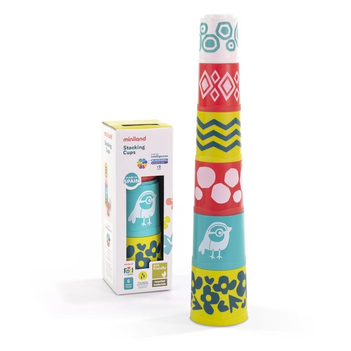 Juego Stacking Cups 0-3 Miniland Imagen principal del producto