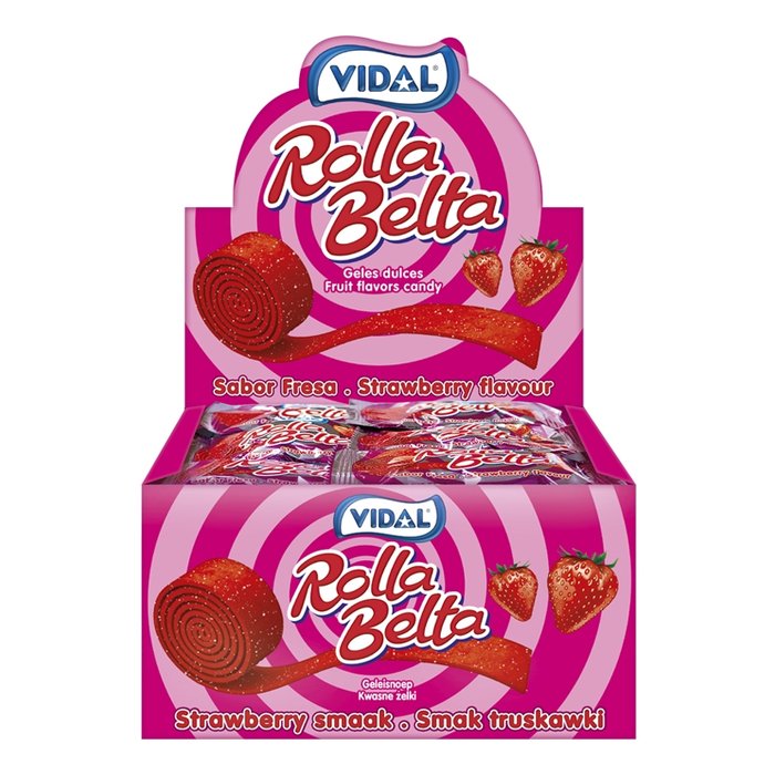 Golosina Rolla Belta Sabor Pica Fresa 24 Ud Vidal Golosinas