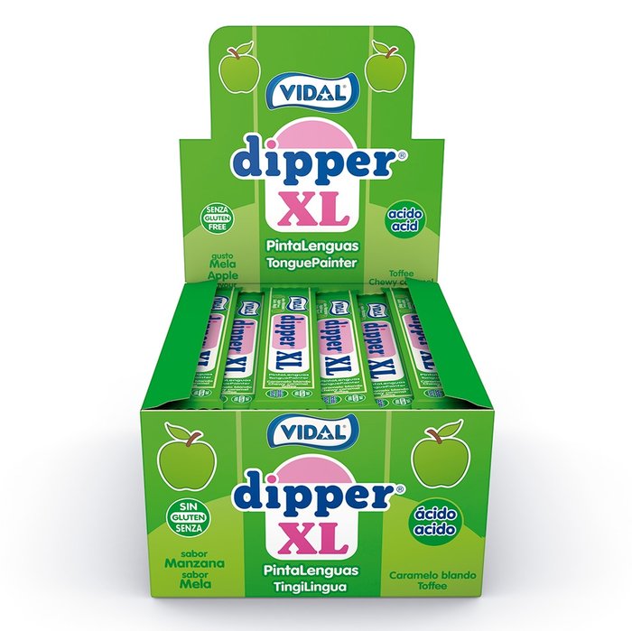Golosina Dipper XL Manzana Vidal Golosinas Pack 100 Ud
