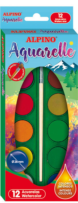 ACUARELA ALPINO ESTUCHE 12 COL | 1 UNIDADES | (ALPINO) Imagen principal del producto