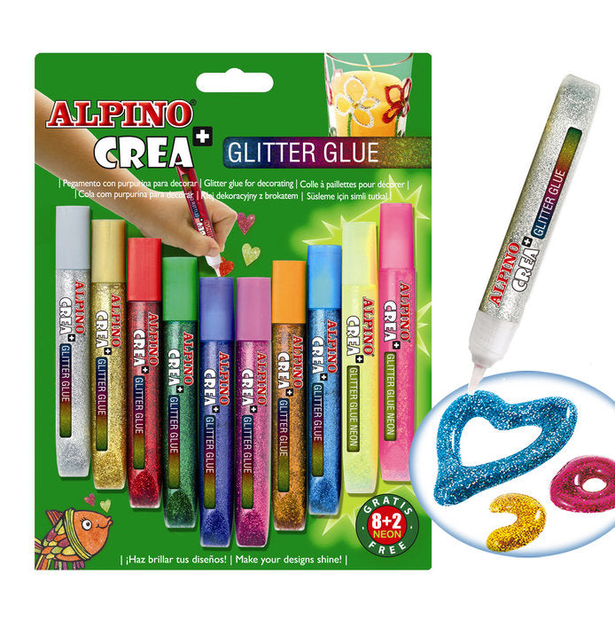 BLISTER 8 + 2 GLITTER CLASSIC ALPINO | 1 UNIDADES | (ALPINO)