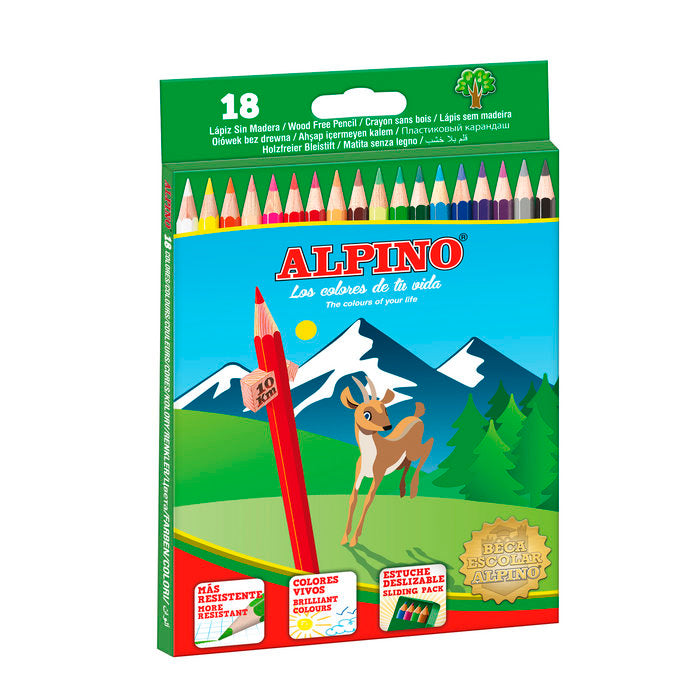 Estuche 18 lapices colores alpino surtidos