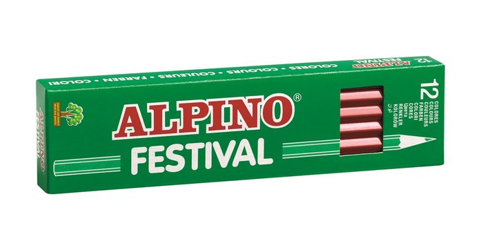 LAPIZ FESTIVAL WF ROJO | 12 UNIDADES | (ALPINO)