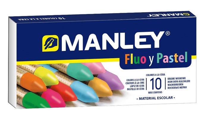 Estuche 10 ceras manley fluor + pastel Imagen principal del producto