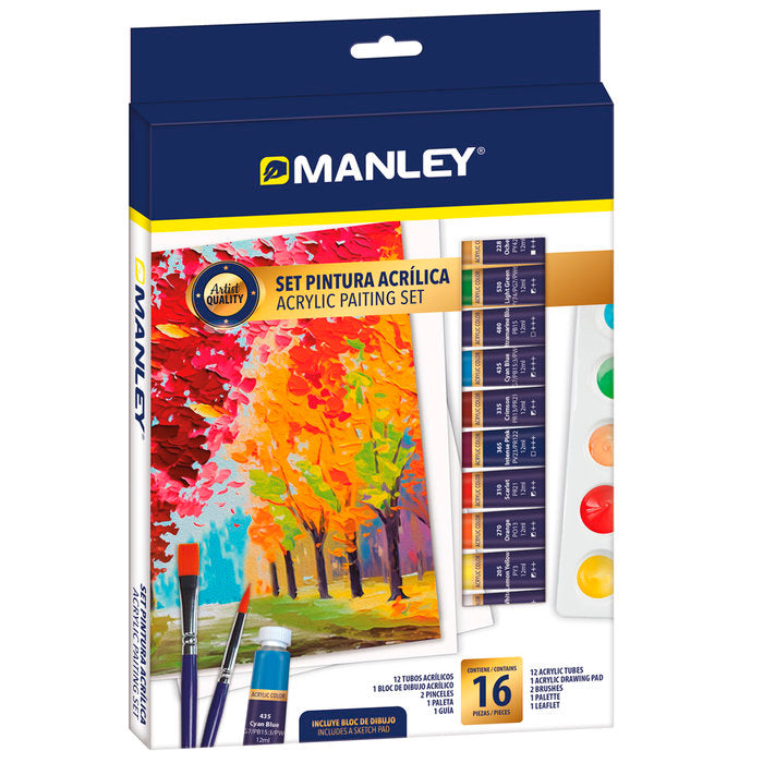 Set Creativo Manley Acrílico 16 Piezas Marca Manley Productos Imagen principal del producto