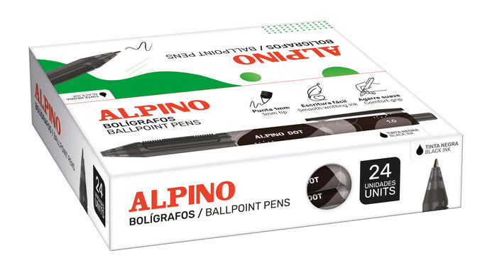 Bolígrafo Alpino Dot 1 mm Negro Marca Alpino Imagen principal del producto
