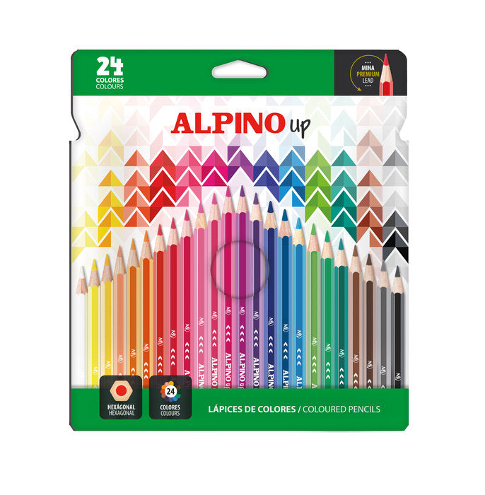 Estuche 24 lápices de colores Alpino Up colores surtidos
