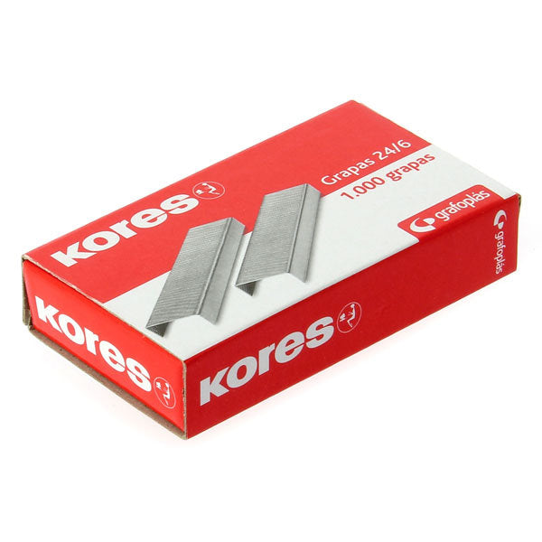 Caja 1000 Grapas Kores 24/6 Galvanizadas