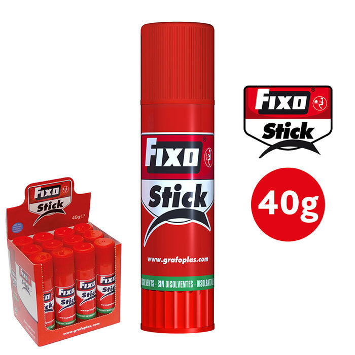 PEGAMENTO BARRA 40GRS FIXO STICK | 12 UNIDADES | (GRAFOPLAS) Imagen principal del producto