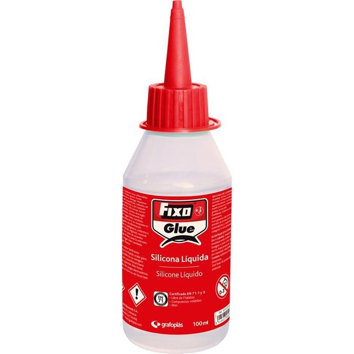BOTE 100 ML SILICONA LIQUIDA FIXO | 12 UNIDADES | (GRAFOPLAS) Imagen principal del producto