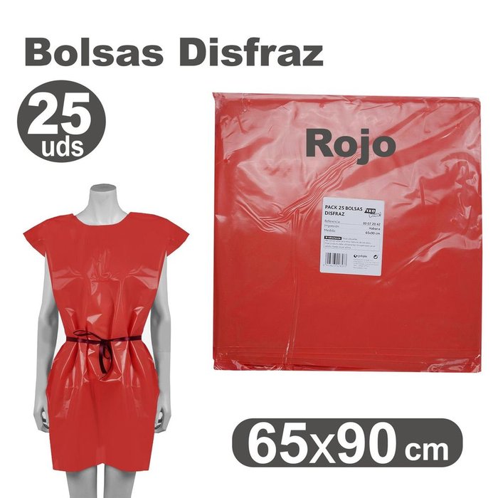 Bolsa disfraz 65x90 cm GRAFOPLAS Pack 25 unidades Rojo Imagen principal del producto