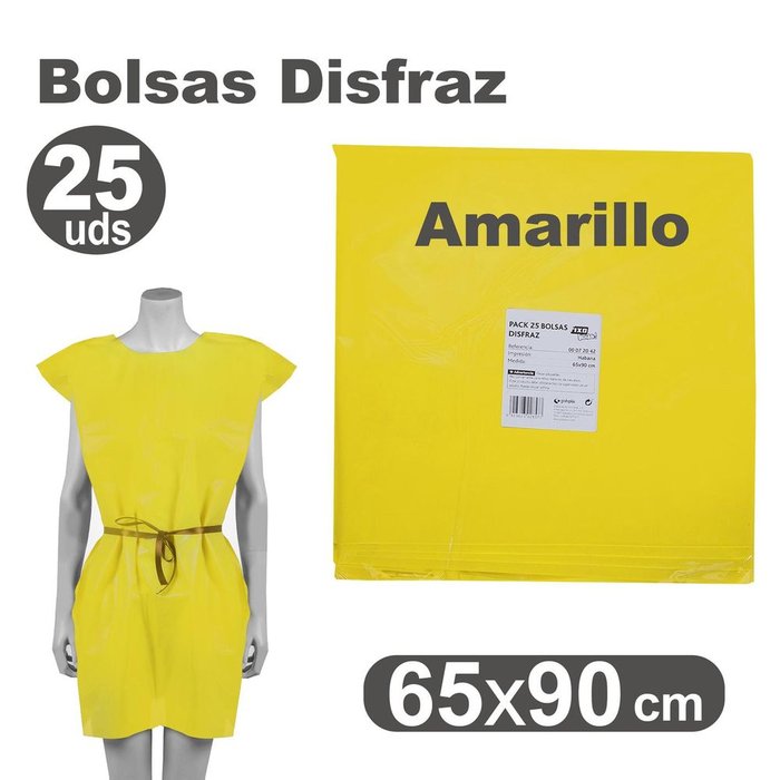 Bolsa Disfraz 65x90 cm 25 Unidades Amarillo GRAFOPLAS Imagen principal del producto