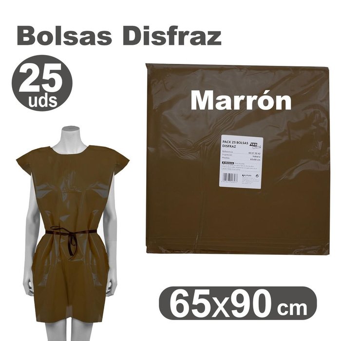 Bolsa Disfraz 65x90 25 Unid Marrón GRAFOPLAS