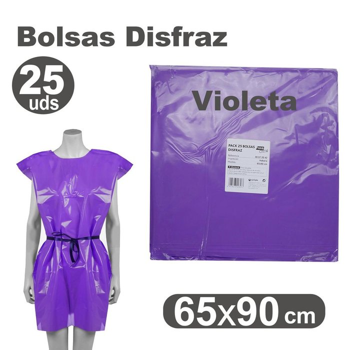 Bolsa Disfraz 65x90 25 Unidades Violeta GRAFOPLAS