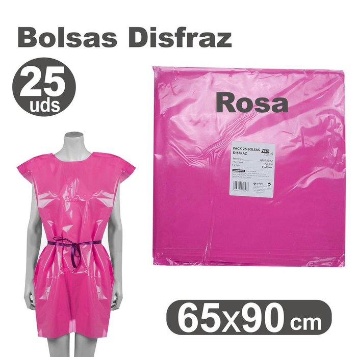 Bolsa Disfraz 65x90 25 Unid Rosa GRAFOPLAS