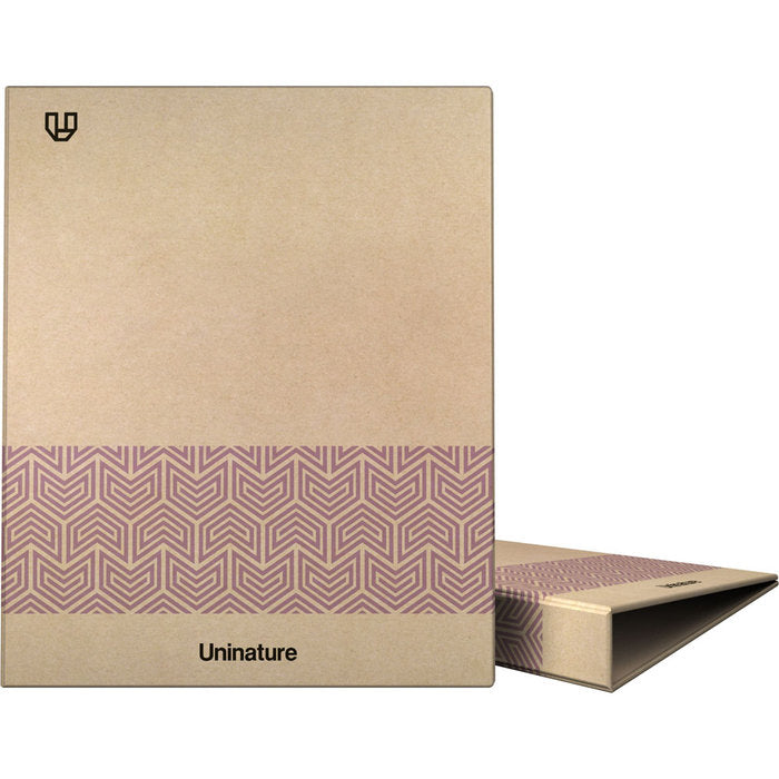 Carpeta A4 4 Anillas Uninature Violeta Cartón Forrado Marca Unipapel