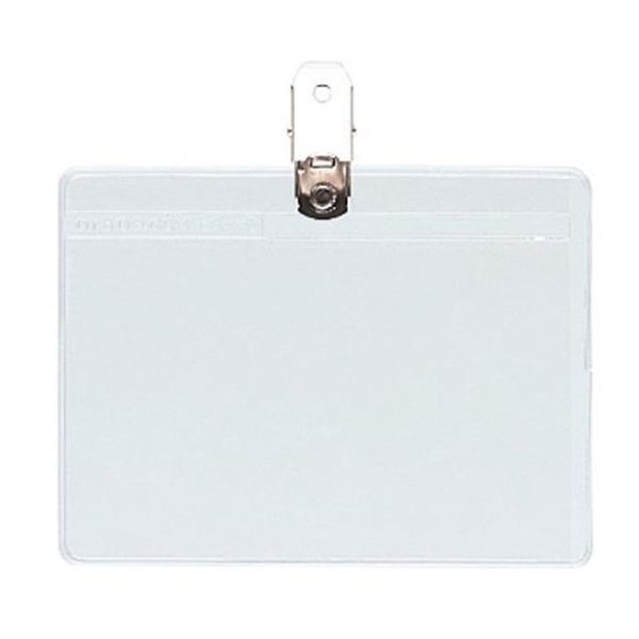 Identificador con pinza incoloro 76x102 mm GRAFOPLAS Pack 50 unidades Imagen principal del producto