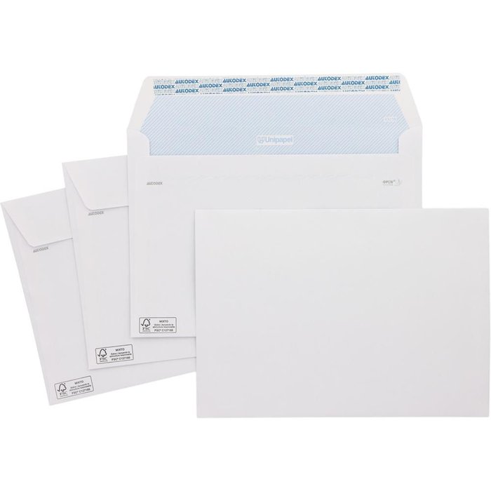 500 SOBRE BLANCO 120X176 90G TIRA SILICONA | 1 UNIDADES | (UNIPAPEL)