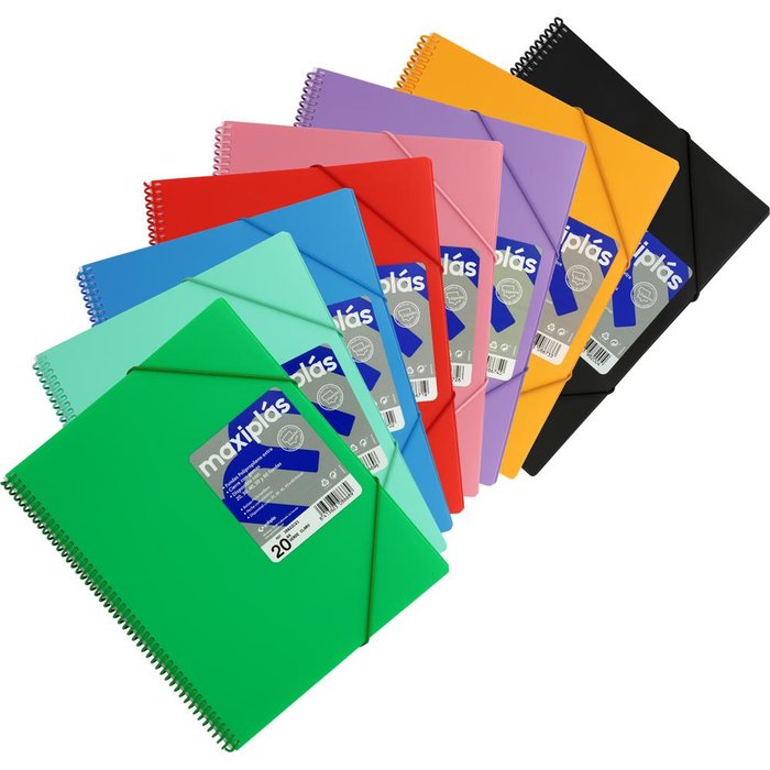 CARPETA 60 FUNDAS A4 MAXIPLAS VERDE CLARO OPACO | 1 UNIDADES | (GRAFOPLAS) Imagen principal del producto