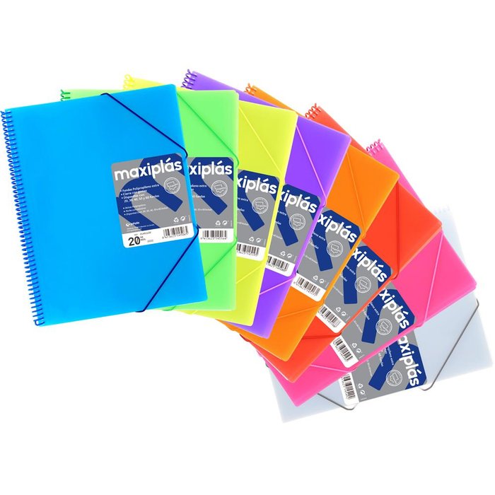 CARPETA 50 FUNDAS A4 MAXIPLAS TRANSPARENTES LAVANDA | 1 UNIDADES | (GRAFOPLAS)