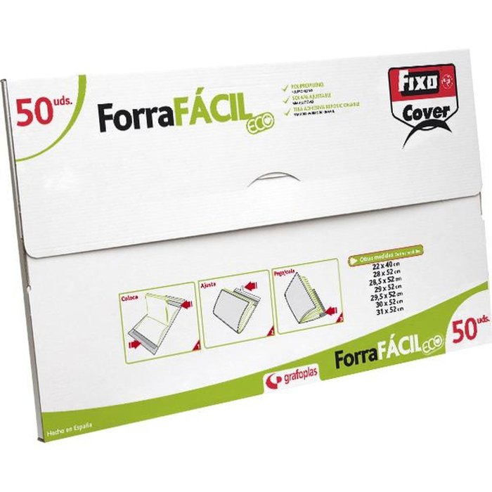 FORRAFACIL FIXO PP SOLAPA AJUSTABLE 280X520 | 50 UNIDADES | (GRAFOPLAS)