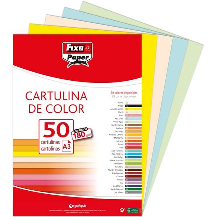 Cartulinas Fixo A3 180 g Marfil Pack 50 Imagen principal del producto