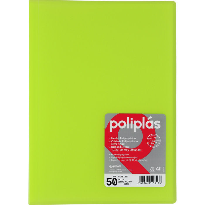 Carpeta Funda Soldada Verde Claro 50 GRAFOPLAS