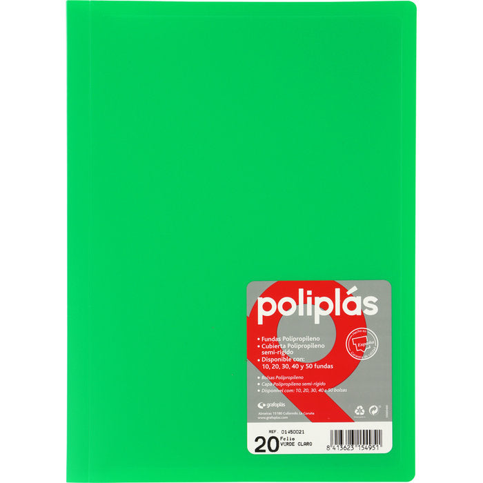 Carpeta Funda Soldada Opaca Verde Claro GRAFOPLAS