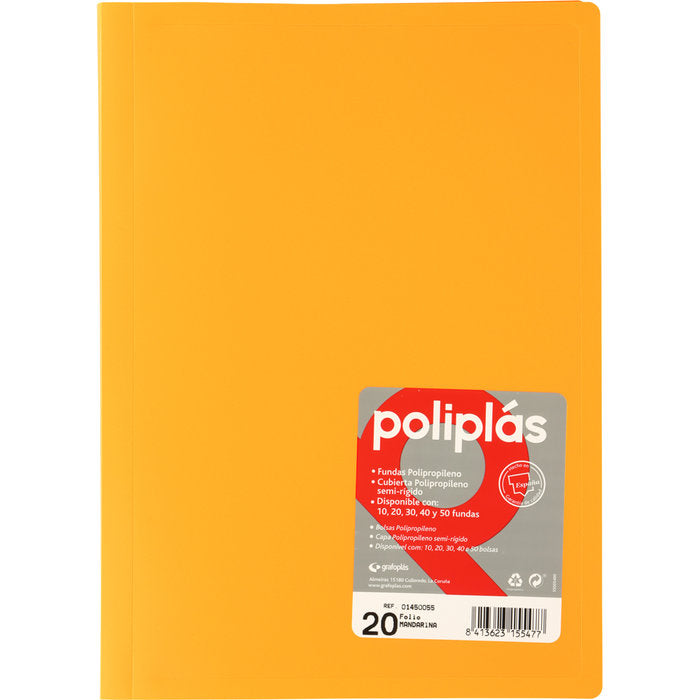 Carpeta Funda Soldada Naranja 20 Fundas Mandarina GRAFOPLAS Imagen principal del producto
