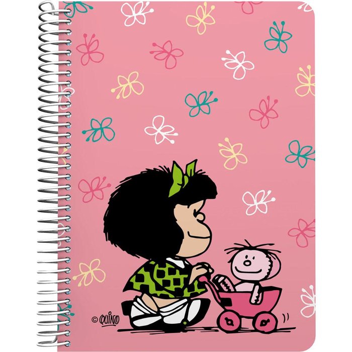 Cuaderno PP A5 80H 90G Cuadro 4 MM Mafalda 25 Baby Car GRAFOPLAS DISEÑO Imagen principal del producto
