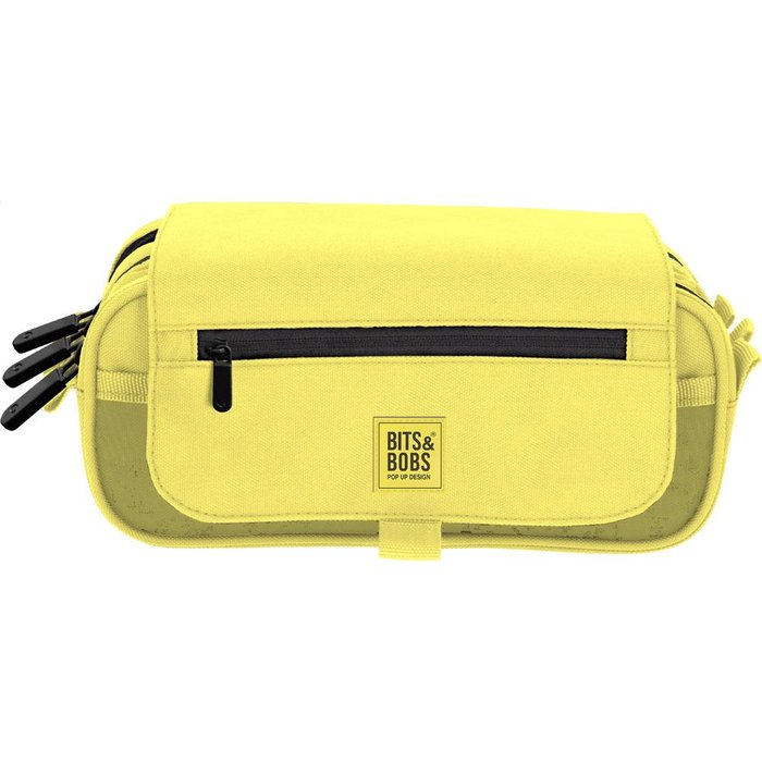PORTATODO TRIPLE CON SOLAPA B&B FLUOR PASTEL AMARILLO | GRAFOPLAS DISEÑO Imagen principal del producto