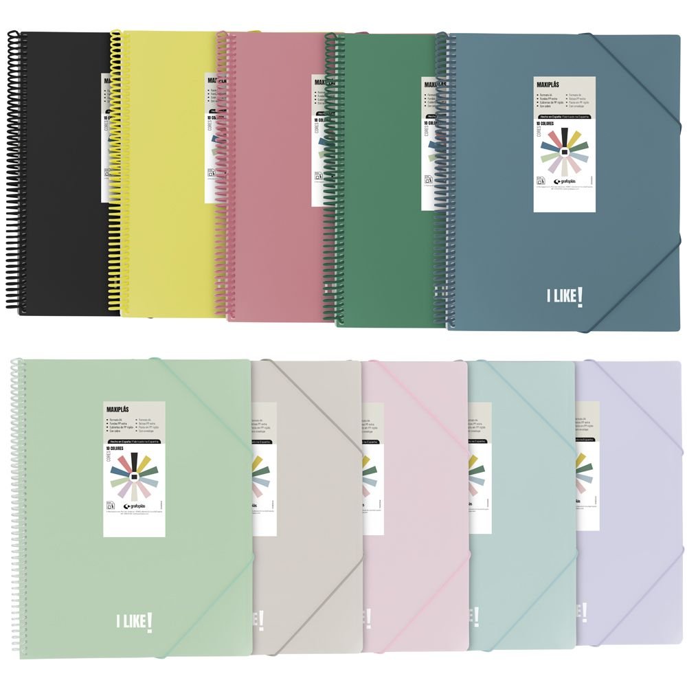Carpeta 40 Fundas Maxiplas PP Like3 Negro con Sobre GRAFOPLAS Imagen principal del producto