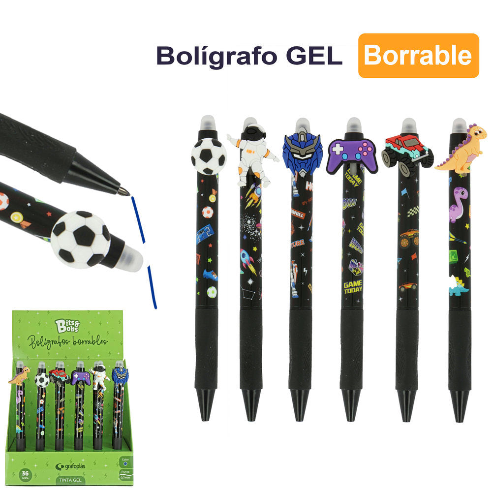 Exp 36 Bolígrafo Gel Borrable con Grip 0,7 mm Surtido Cool Marca Bits&bobs Imagen principal del producto