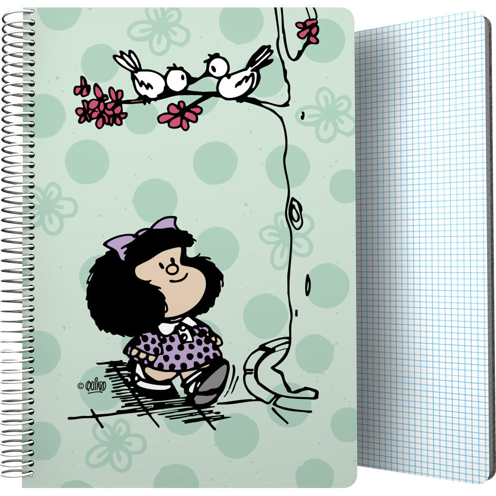 Cuaderno Folio 80H 90G Cuadro 4mm Mafalda Kiss GRAFOPLAS DISEÑO