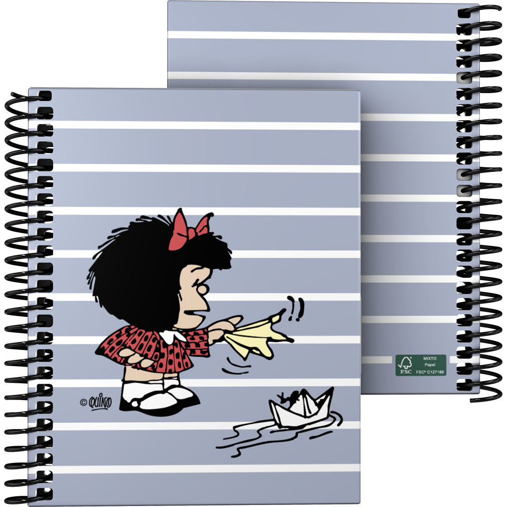 Cuaderno for A6 Cuadro 5mm Mafalda Boat GRAFOPLAS DISEÑO