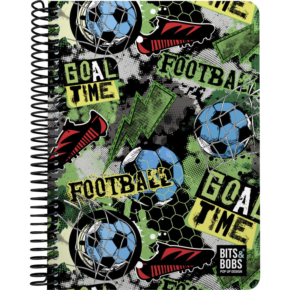 Cuaderno PP A5 80H 90G Cuadro 4MM B&b Goal Time 26 GRAFOPLAS DISEÑO