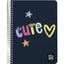 Cuaderno PP A5 80H 90G Cuadro 4mm B&b Cute GRAFOPLAS DISEÑO