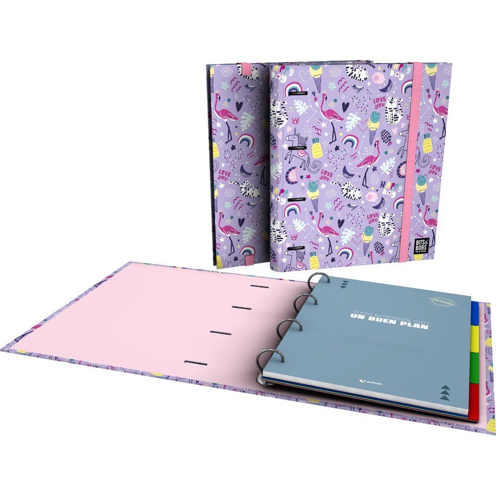 Carpebook A4 4 Anillas 35mm B&b Happy 26 Marca GRAFOPLAS DISEÑO Imagen principal del producto