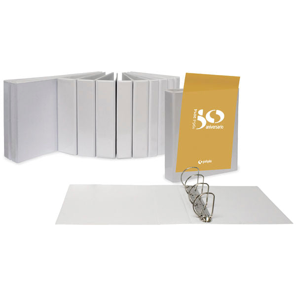 CARPETA CANGURO A4 4 ANILLAS 65 MM BLANCA | 1 UNIDADES | (GRAFOPLAS)