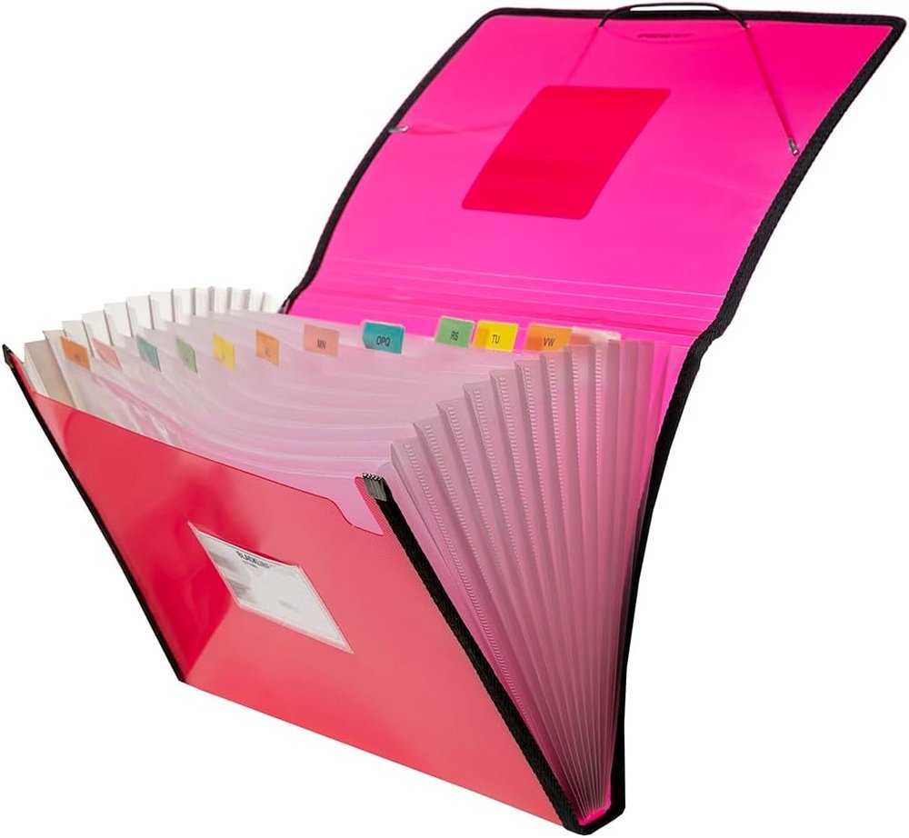 Archivador Fuelle Gomas PP 13 Separadores Fucsia C/ribete GRAFOPLAS Imagen principal del producto