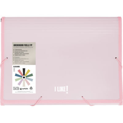 Carpeta Archivador Fuelle Gomas PP 13 Separadores Like3 Lav GRAFOPLAS Imagen principal del producto