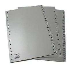 JUEGO ABECEDARIO XS 16 TALADROS PP FOLIO GRIS | 16 UNIDADES | (GRAFOPLAS)