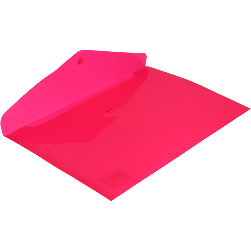CARPETA FOLIO BROCHE ECOPLAS PP ROSA | 12 UNIDADES | (GRAFOPLAS)